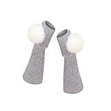 Gants Sans Doigts D'hiver Pour Femmes Mitaines Réchauffe-poignets de poignet en Tricot Créatif Voyage Randonnée Pas Cher Gants Cebbay (gris)