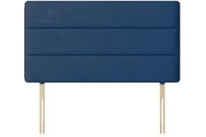 HZ ENTERPRISES LTD ZNX 20 Inch Height Plush Fabric Extra Paded 2 Line Headboard For Divan Bed Bedroom Furniture Size 2Ft 6 Inch/ 3Ft / 4Ft / 4Ft 6 Inch / 5Ft / 6Ft (Blue, 20 Inch Height 3 Ft Single)