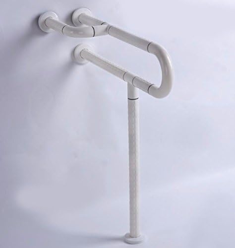 QPSSP Toilet, Hand Washing Table, Washbasin, Nylon Leg, Toilet Armrest, Bathroom Barrier Free Disabled Person, Armrest Bathroom, Shower Armrest, White 60Cm,B