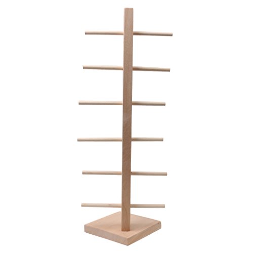 Generic Holz Brillenständer Brillenhalter Brillenablage Halter Sonnenbrillenständer 1-Row Natur Farbe – 6-Schicht - 7