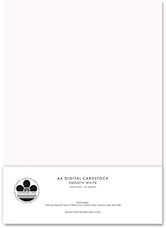 Craftwork Cards Limited Craftwork Cards A4 Digital Card (50 Sheets), Smooth White