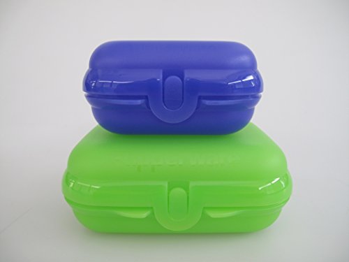 TUPPERWARE To Go Twin hellgrün Gr.2 + Mini Twin lila Gr.1 Brotdose Box Behälter 15963