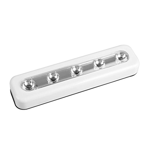 sunnymi LED-Licht Haus Beleuchtung/5X Hellbatterie Betrieben/Birnenstock Auf Push On Strip Lights Kitchen Shed/Energieeffizient/Gute Qualität (Weiß)