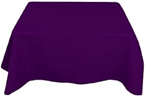 Elegant Event Essentials-Polyester Square Table Plain Cloth/Cover – For Home Décor Wedding Parties Dining Table Cafe Restaurant & Banquet- Stain & Wrinkle-Free-Washable 45 x 45 Inch Purple
