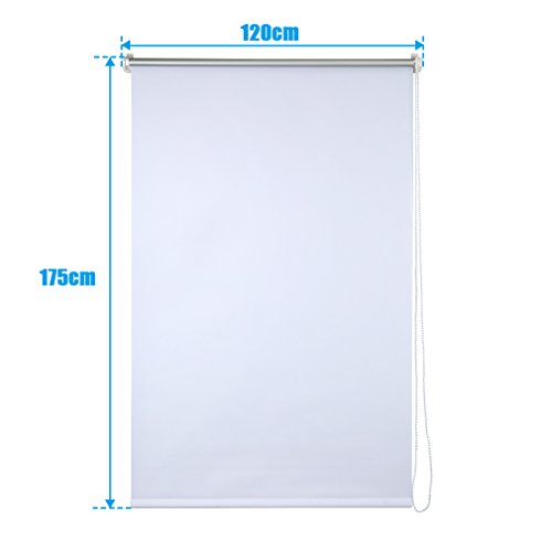 SHINY HOME® Verdunkelungsrollo Thermorollo Verdunklungsrollo 120x175cm Weiß Blickdicht Rollo klemmrollo ohne bohren Klemmfix Seitenzug inkl. Montagezubehör - 7