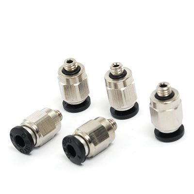sourcingmap® Steckverbinder für Pneumatikschlauch, 4 mm, 5 Stück