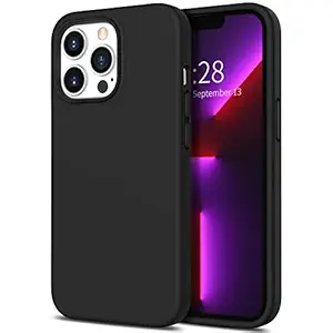 Hython Case for iPhone 13 Pro Max Case, Soft Liquid Silicone Gel Rubber Bumper Phone Case Cover, Anti-Scratch Microfiber Lining Thin Slim Fit Hard Shell Shockproof Full-Body Protective Case, Black