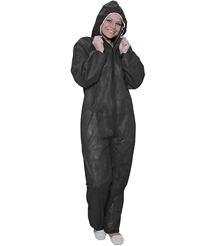 ARNOMED PP Wegwerp beschermpak wit, 1x full body pak maat L (130x171cm), verf & lakpak met capuchon, witte wegwerp werkoverall voor mannen en vrouwen, latexvrije beschermende kleding