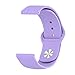 Produktbild Muium Kompatibel fürSamsung Galaxy Watch 46mm HR Armband Damen Herren,Silikon Sport Ersatzband Zubehör Kompatibel für Fitbit Inspire HR Uhr (Kein Aktivitäts Tracker) (Violett)
