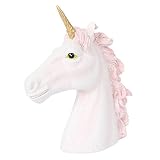 cabeza unicornio para imprimir Oro Purpurina Rosa uncorn Lovely rosa unicornio adorno de cabeza con purpurina. Nuevo en caja de regalo.
