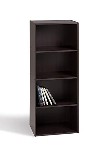 Alsapan 92421  Cube 04 - Estantería de cuatro niveles (40 x 29 x 106 cm), color negro