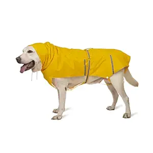 PetWale Reflective Raincoat - Yellow - (Size : Large)