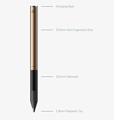 Adonit Pixel – Aktiver, druckempfindlicher Stylus aus Aluminium mit Bluetooth und Shortcut-Tasten für alle neuen iOS Geräte wie z.B. Apple 12,9″ iPad Pro, 9,7″ iPad Pro, Air 2 – ADPBR - 7