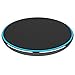 Produktbild sunnymi Wireless Fast Charger Mit Atemlicht Kabellos Qi Laden Pad Ladegerät Ladestation Für iPhone X Samsung (8mm, Schwarz)