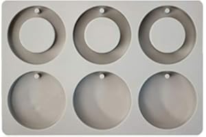 BOOWAN NICOLE Nicole Moules à savon en silicone, moules en résine de silicone avec trou de suspension pour la fabrication de bijoux