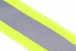NTS Nähtechnik 5 Meter Reflexband, Reflektorband, in 7 Breiten, Farbauswahl (gelb-Silber-gelb, 50mm)