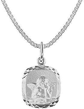 trendor Silber-Halskette mit Engel-Anhänger für Mädchen 73372