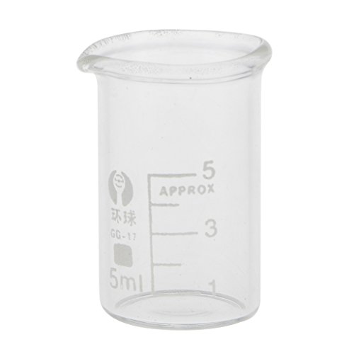 MagiDeal Niedrige Form Glas Messbecher Chemielabor Labor Becherglas Glaswaren 5ml - 6