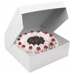 50 Stk. Kuchenkarton – Tortenkarton, 32x32x10cm, weiß - 2