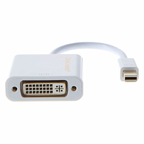 Cablecreation Gold Mini Displayport (Thunderbolt-Port kompatibel) auf DVI-Adapter-Kabel für Mac Book, Imac und mehr, weiße Farbe - 4
