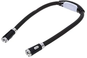 Leikance Lampe de lecture réglable flexible mains libres LED cou veilleuse tricot portable livre lumière 58 cm