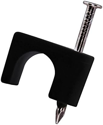 QualGear CC2-B-100-P Premium Quality RG6 Cable Clips, 100 Pack