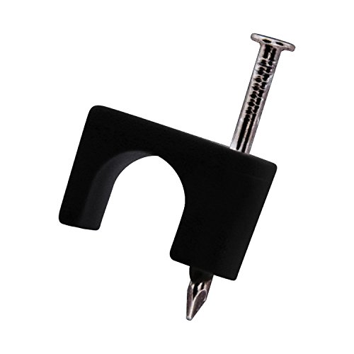 QualGear CC2-B-100-P Premium Quality RG6 Cable Clips, 100 Pack