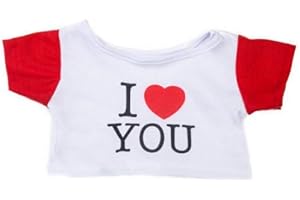 SPLODGE TEDDY PARTIES Teddy Bear Clothes - Teddy Bear T-Shirts (16" I Love You)