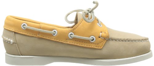 Sebago Womens Spinnaker Boat Shoes B500030 Taupe/Orange 3 UK, 35.5 EU