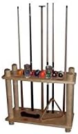 Viking Log Furniture NWTACRFC Log Floor Cue Rack in Clear