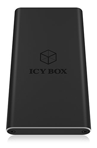 Icy Box IB-182MU3 Externes Gehäuse für 1x 1,8″ (4,57 cm) microSATA SSD mit USB 3.0 Anschluss (UASP), Aluminiumgehäuse, Schwarz - 2