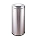 Produktbild ATR Mode Kreative Runde Outdoor Edelstahl Mülleimer Große Kapazität Lagerplatz Haushalt Mülleimer 12L (Farbe: Grau)