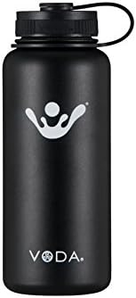 VODA Flask Insulated Flask, Black, 32 oz.