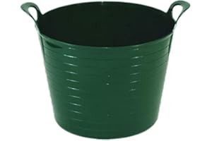 KetoPlastics 42 Litre Heavy Duty Large Flexi Tub Garden Home Flexible Colour Plastic Storage Container Bucket Flex Tub- MADE IN U.K (Green)