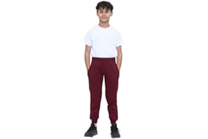 KHIM Jogging Trouser Terry Cotton Tracksuit Bottom Pant Kids Unisex Girls Boys Outdoor Activewear