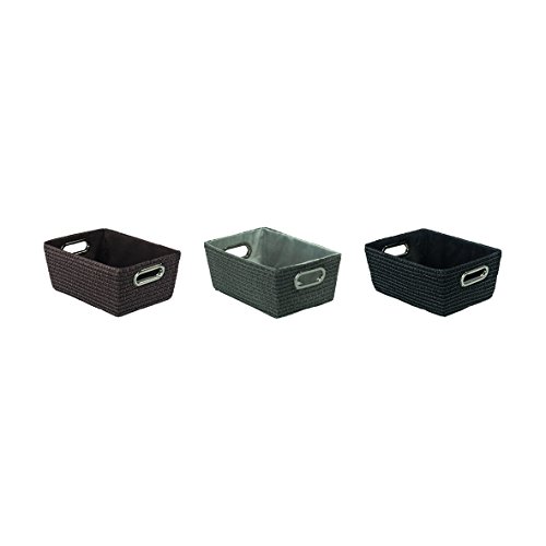 WENKO 20374100 Aufbewahrungskorb Chromo Grau – Badkorb, Polypropylen, 28 x 12 x 19.5 cm, Grau - 3