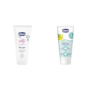 Chicco Rich Cream 100ml & Chicco Toothpaste (Mela-Applebanana), 50ml