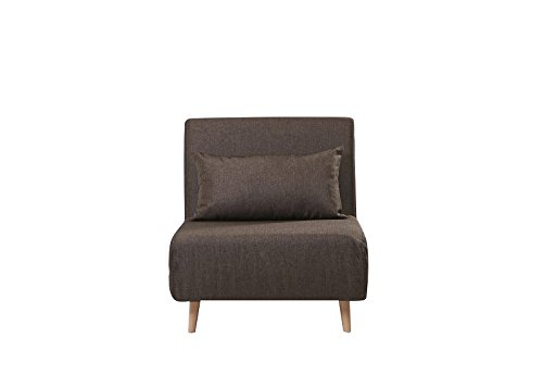 fauteuil convertible chauffeuse convertible (marron tissu)
