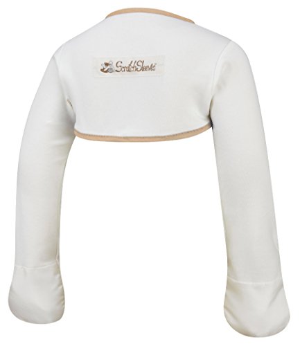 ScratchSleeves Anti-Kratz-Ärmel für Babys und Kleinkinder, guter Sitz, Creme / Schokobraun - 2