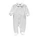 Cambrass Unisex Baby Velvet All-In-One with Embroided Pram Motif White 12-18 Months