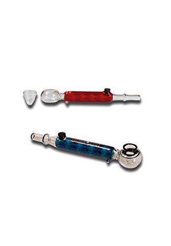Glaspfeife/ Vaporizer 2 tlg. mit Kugelkühler – L 150mm - 2