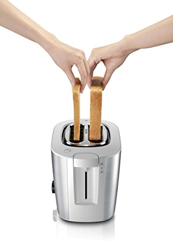 Philips HD2636/00 Toaster aus Edelstahl, 1000 W, mit Brötchenaufsatz, Silber - 3