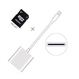 ★ Support capacidad - tarjeta SD cámara lector adaptador Secure Digital (estándar SD y SDHC), soporte a la capacidad de las tarjetas de memoria menos de 64 (son 64GB) Nota: no Wi-Fi SD tarjeta y tarjeta SD de alta velocidad de SONY.