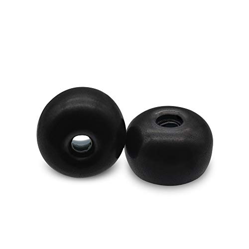 ikko i-Planet Lot de 2 Paires d'embouts en Mousse à mémoire de Forme pour écouteurs Intra-Auriculaires L-Large Noir