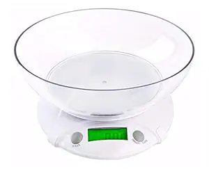 Gadget Hero's Kitchen Weighing Scale 1g to 7Kg Displays Units in KG, OZ, LB, with Measure Bowl