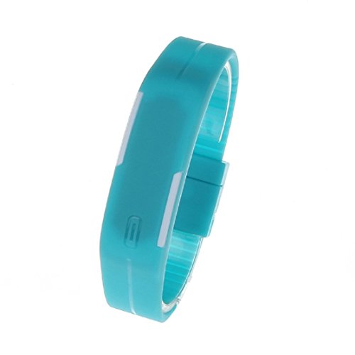 FEITONG Unisex Ultra Thin Silikon Digital LED Sport Uhren Armbanduhr Blau Armband FEITONG Unisex Ultra Thin Silikon Digital LED Sport Uhren Armbanduhr Blau Armband