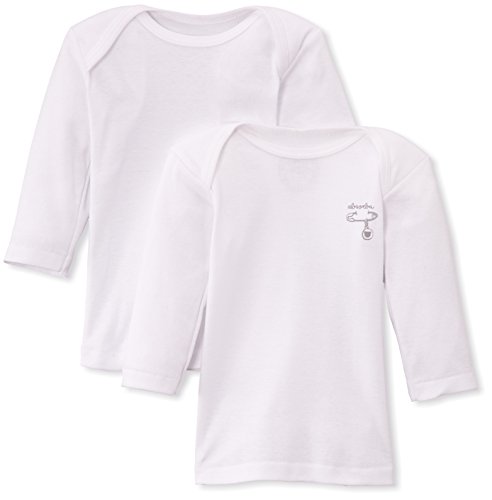Absorba Underwear Unisex Baby 6F64026-EC Basic Blanc Layette Set of 2 Vest, White, 12-18 Months (Manufacturer Size:1A)