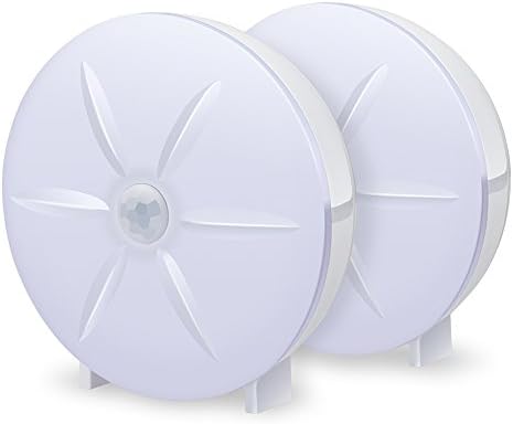Bebrighten 2 Packs Motion Sensor Night Lights Battery-powered Safety LED Indoor Lighting Wireless Stick-on Anywhere for Baby-room Hallway Closet Kitchen Wardrobe Cupboard Stair Bedside