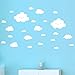 Produktbild 24PCS Wolken DIY WandtattooTasse Spruch Flur Wohnzimmer Aufkleber Selbstklebend Wandaufkleber Wandsticker Wandtatoos Klebende Fliese Kunst metope Wandaufkleber Dekoration for Küche Badezimmer