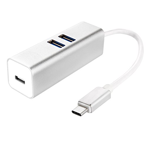granvela® usb-c zu 2 Port USB 3.0 Hub Adapter mit der U89 Ladeanschluss für USB Geräten, einschließlich der U89 das neue MacBook, Chromebook Pixel und mehr